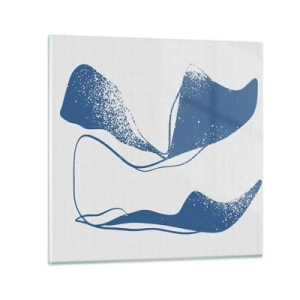 Glass picture - Abstract with Wings - 70x70 cm