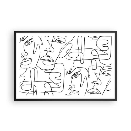 Poster in black frame - Tangled up in Emotions - 91x61 cm