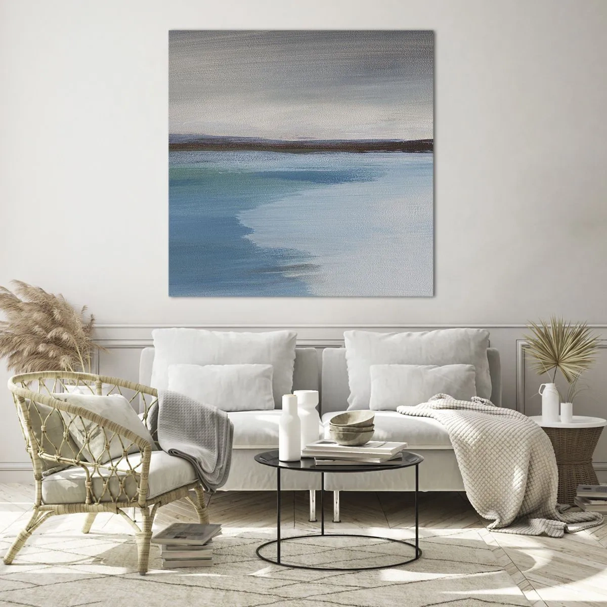 Glass picture - Horizontal Landscape - 70x70 cm