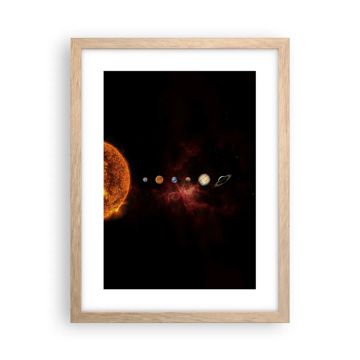 Poster in light oak frame - Our Neighbourhood - 30x40 cm