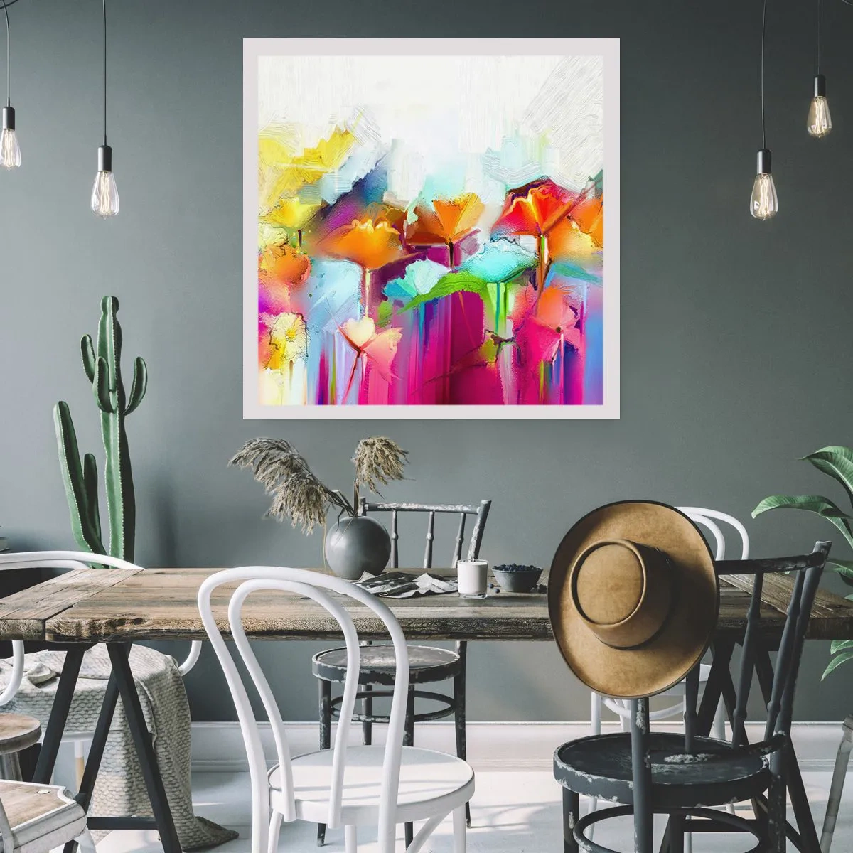Poster - Rainbow Has Bloomed - 60x60 cm