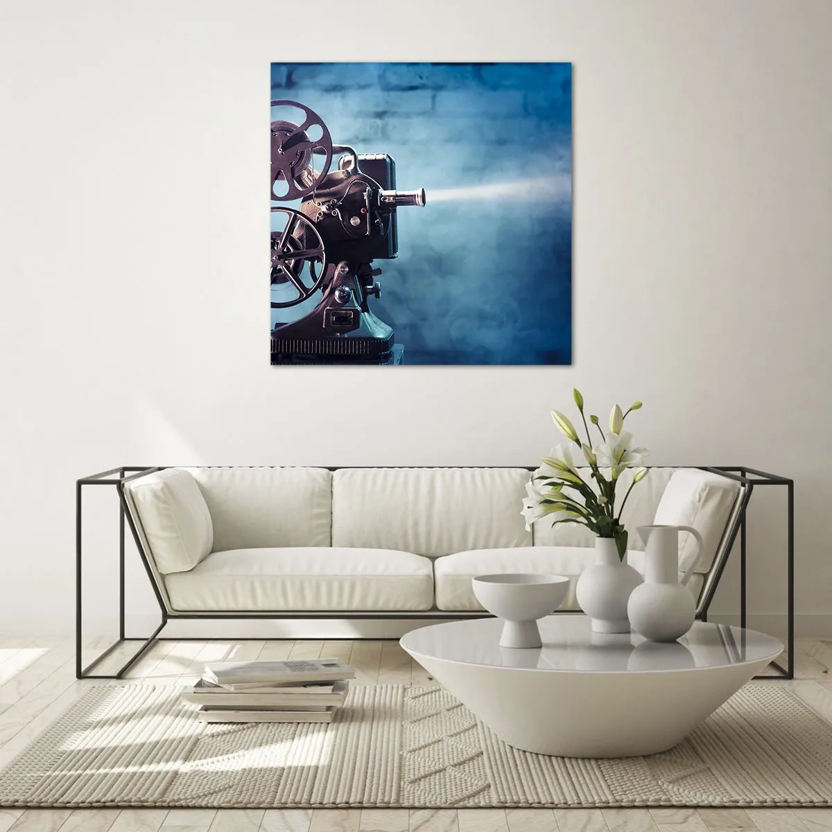 Glass picture - Once Upon a Time at the Cinema - 30x30 cm