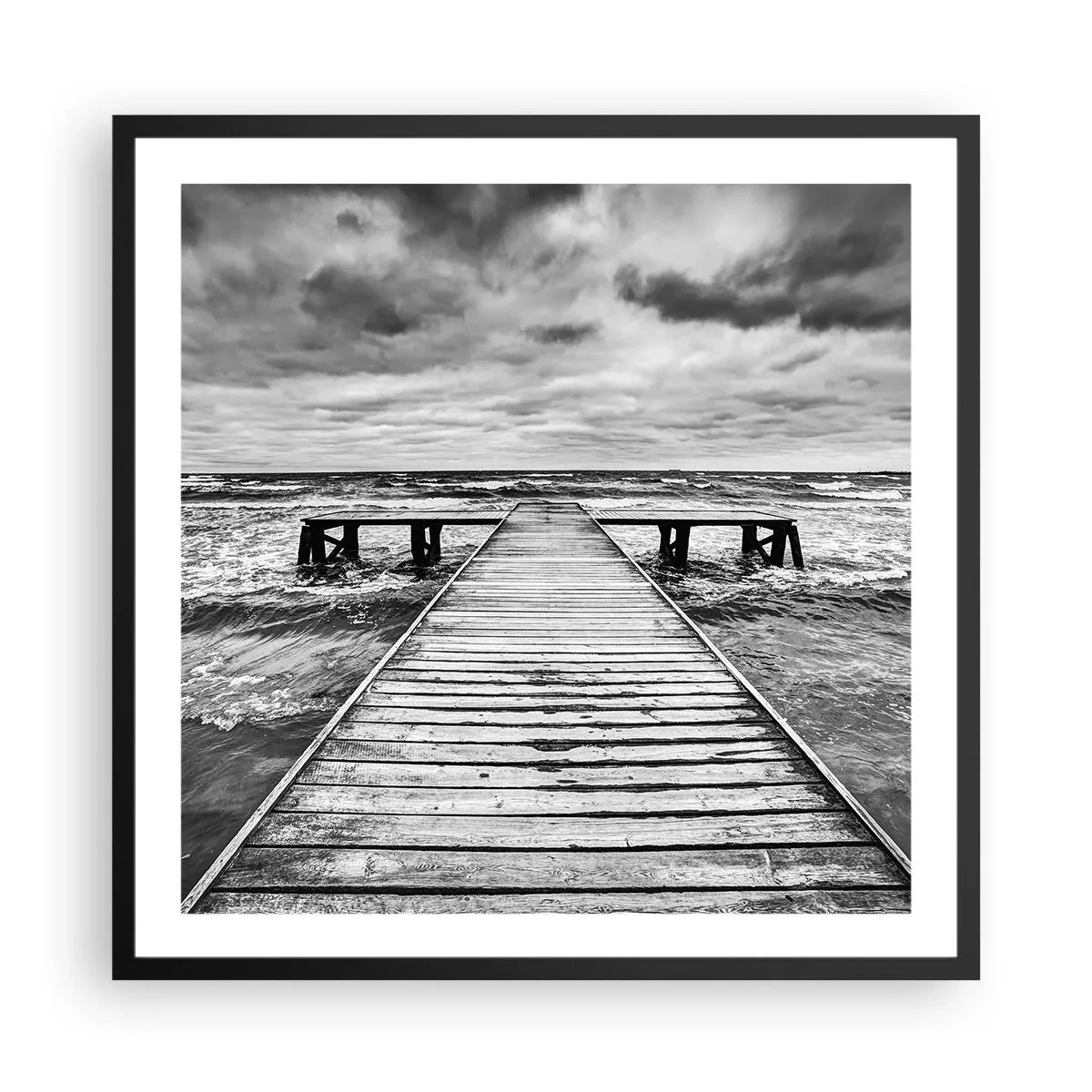 Poster in black frame - Waiting for the Wind to Blow away - 60x60 cm