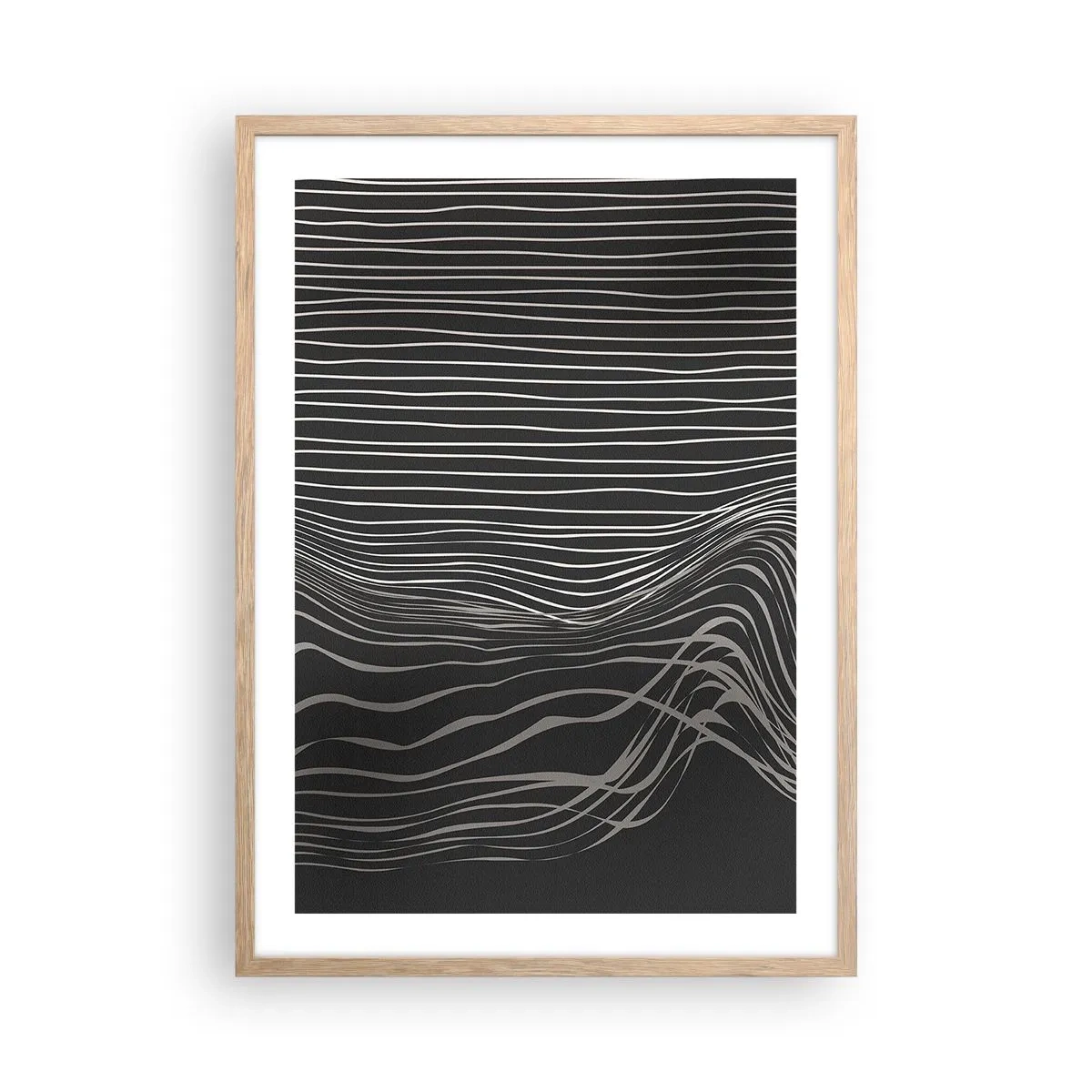 Poster in light oak frame - Rhythm and Accent - 50x70 cm