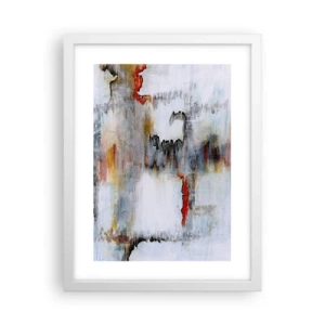 Poster in white frmae - With a Stick on Water - 30x40 cm