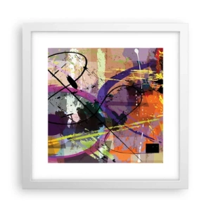 Poster in white frmae - Straight Ahead or Around - 30x30 cm