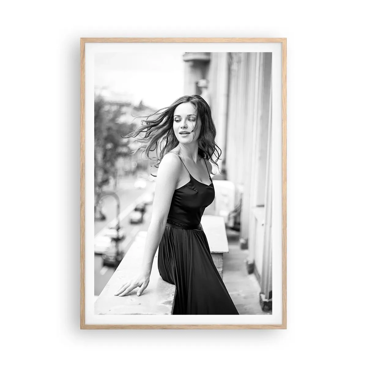 Poster in light oak frame - Certainly a Parisian  - 70x100 cm