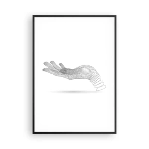 Poster in black frame - Springy Palm - 70x100 cm