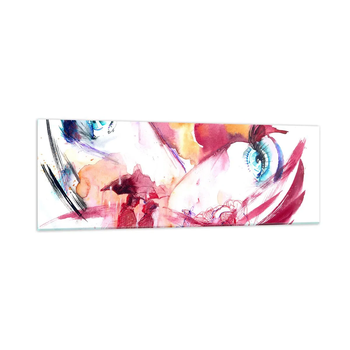 Glass picture - In Close-up the World Is Blooming - 90x30 cm