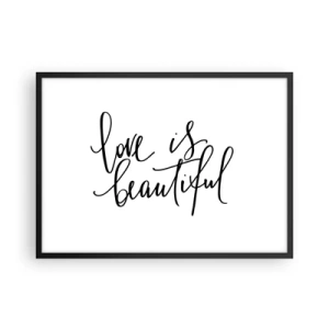 Poster in black frame - Read and Repeat - 70x50 cm