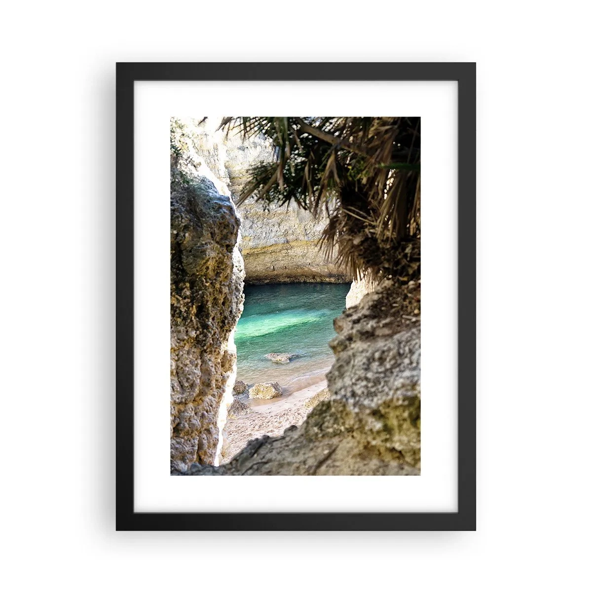 Poster in black frame - Turquoise Bay - 30x40 cm