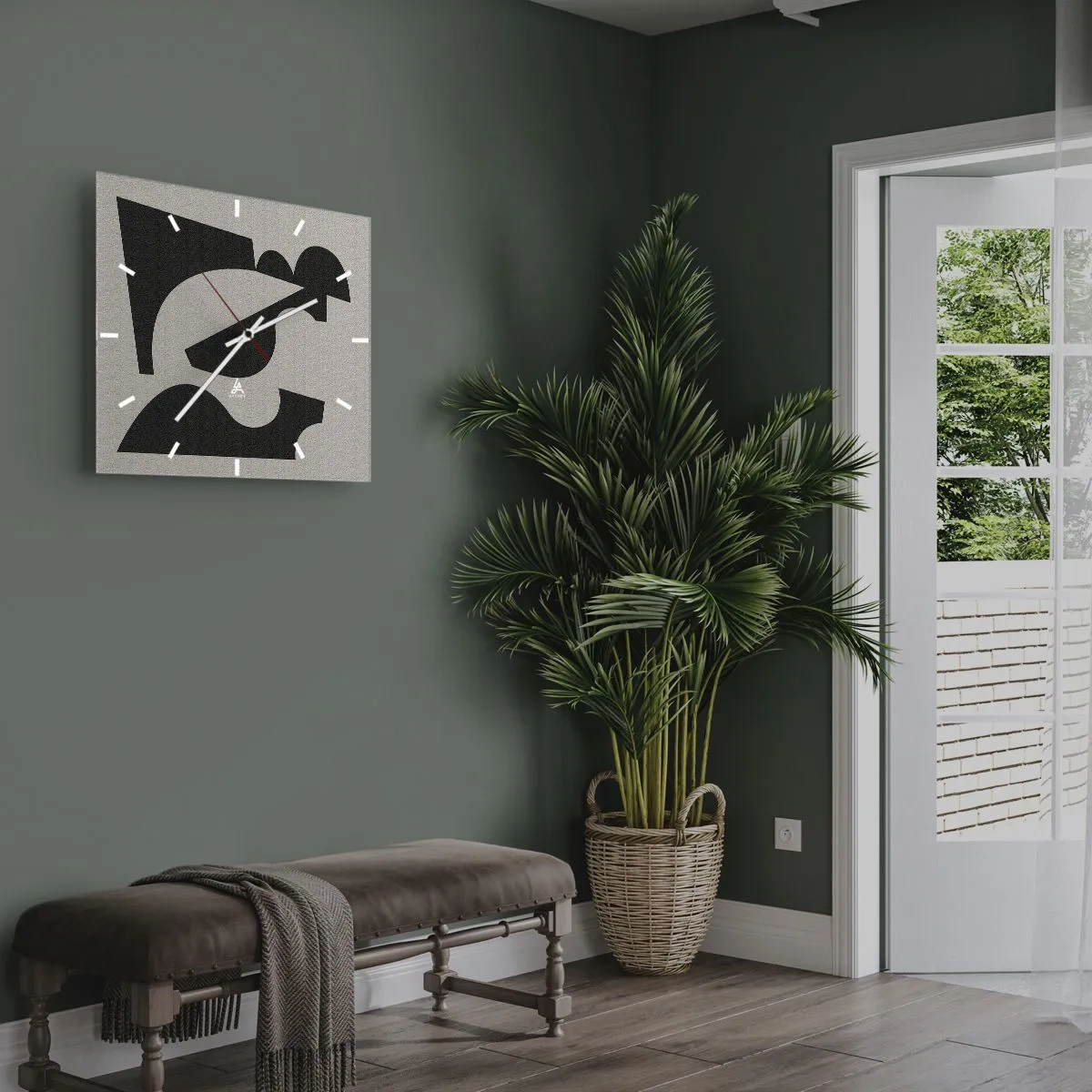 Wall clock - Clock on glass - For Self-construction - 40x40 cm