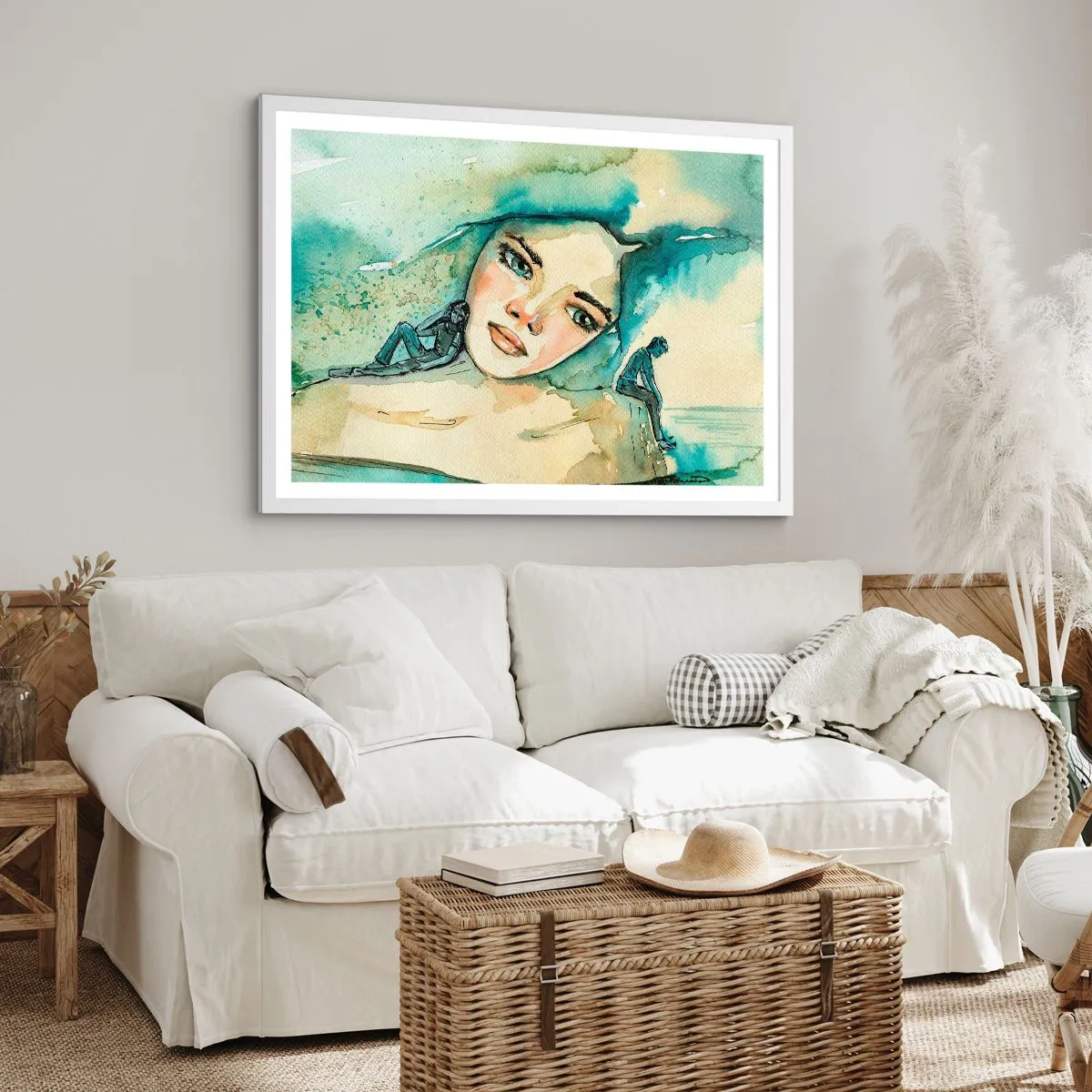 Poster in white frmae - Am I Blue? - 91x61 cm