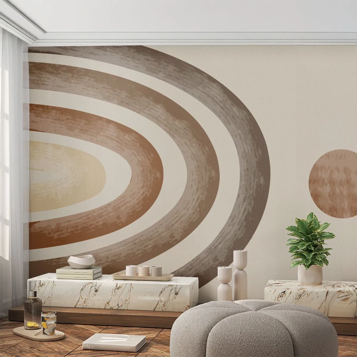 Photo Wallpaper Premium Sand - In a Distant Galaxy - Abstraction, Piece, Design - 100x70 cm
