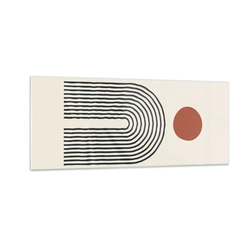 Glass picture - Magnetism of Shapes and Colours - 100x40 cm