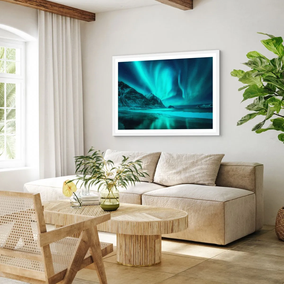 Poster in white frmae - Miracles of the North - 50x40 cm