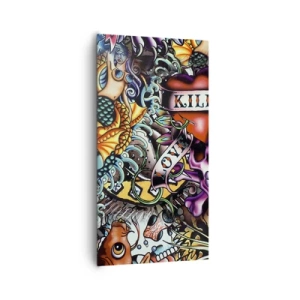 Canvas picture - Dream of a Tattoo Artist - 65x120 cm
