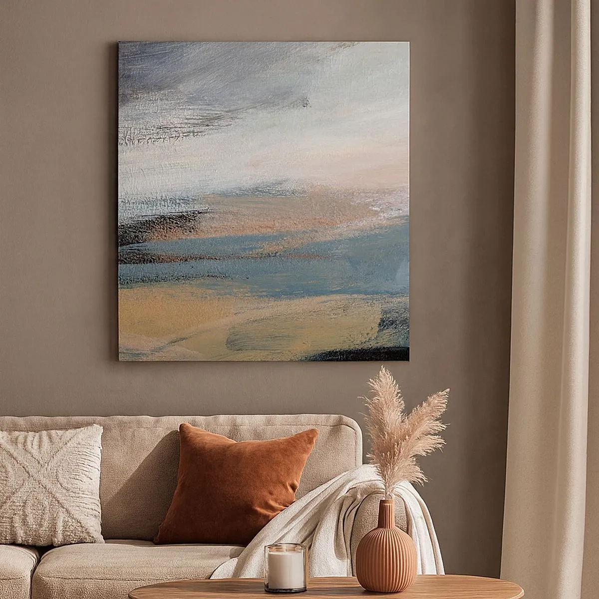 Canvas picture - Abstract: Northern Landscsape - 30x30 cm