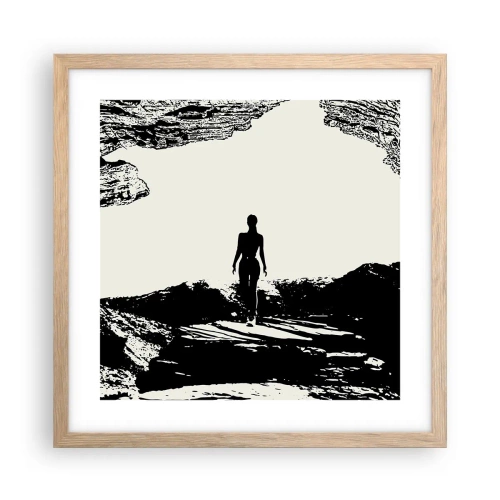 Poster in light oak frame - New Look - 40x40 cm