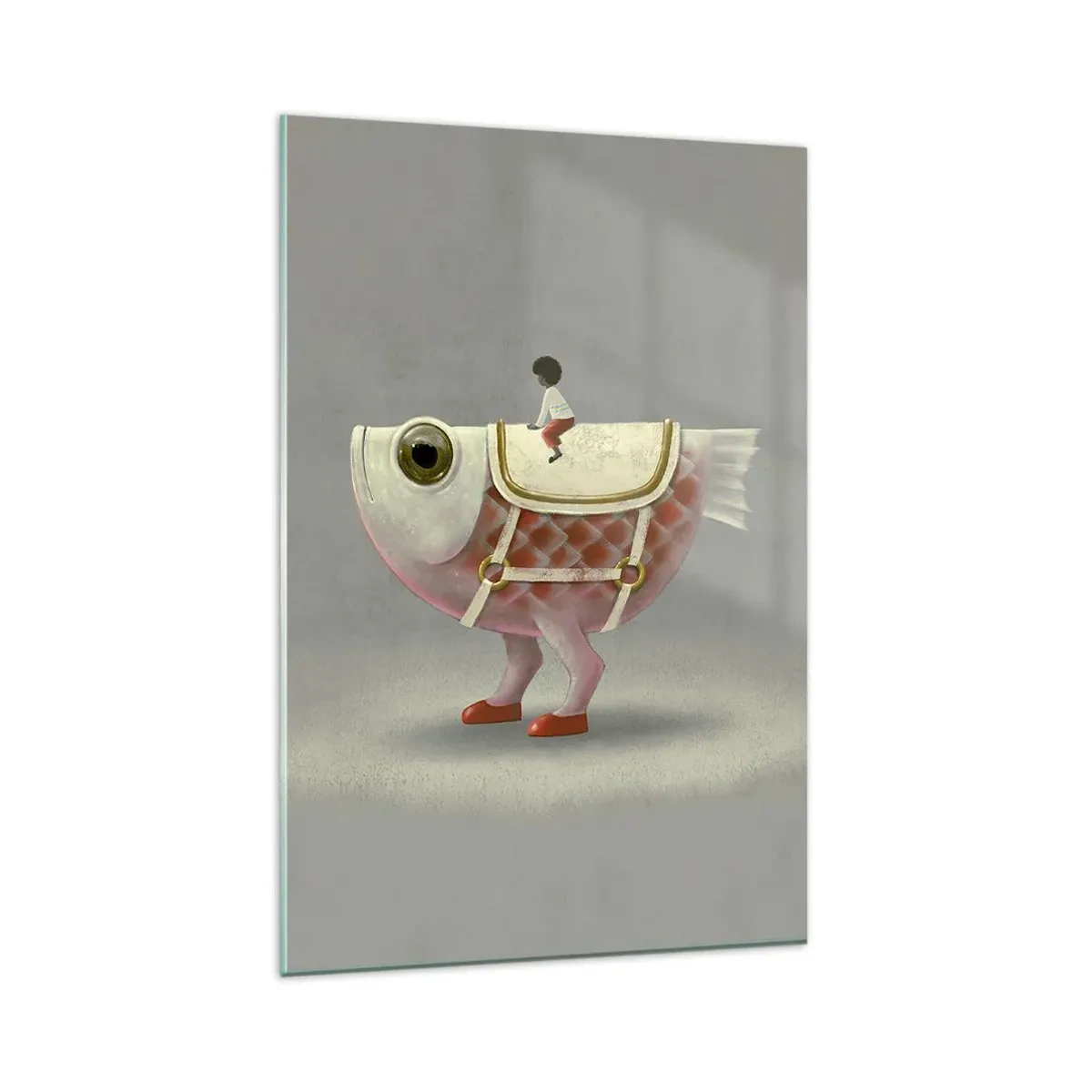 Glass picture - Fish Jockey - 80x120 cm