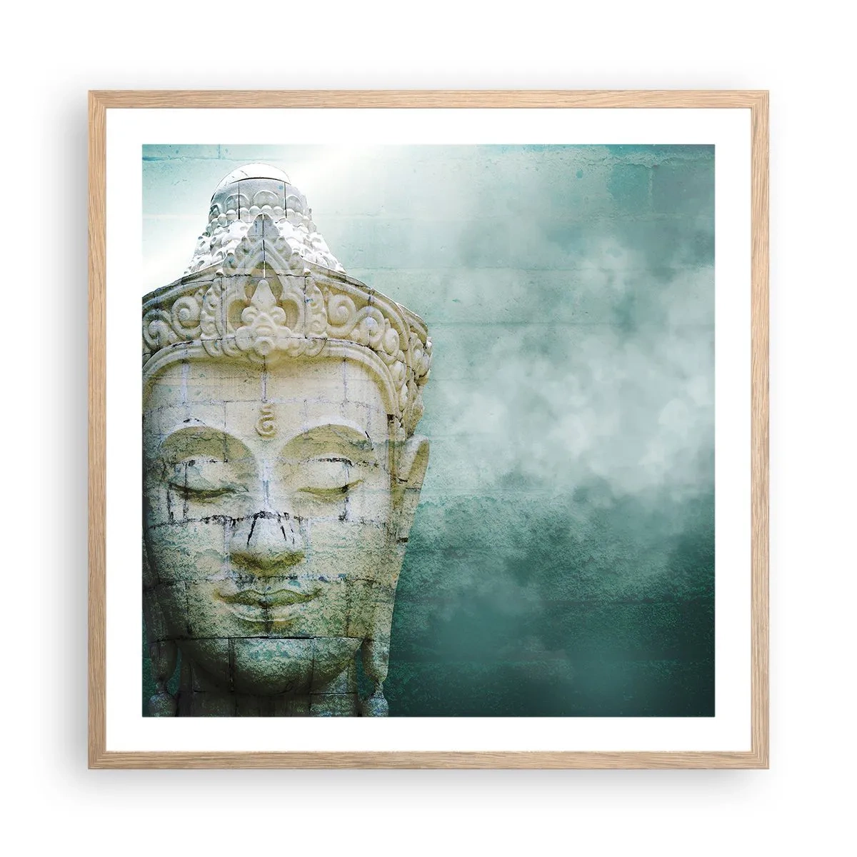 Poster in light oak frame - In Search of Light - 60x60 cm
