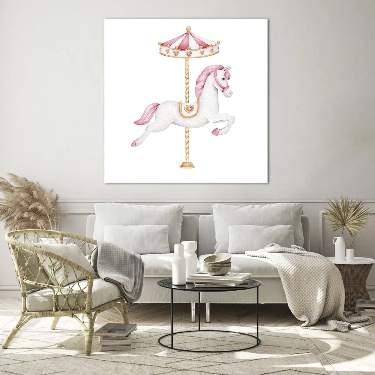 Glass picture - Off the Hoofs - 50x50 cm