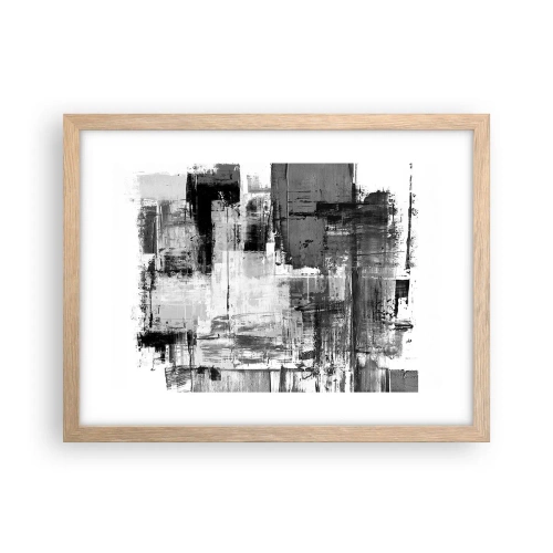 Poster in light oak frame - Grey is Beautiful - 40x30 cm