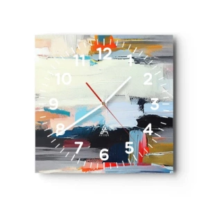 Wall clock - Clock on glass - Is There a Method? - 40x40 cm