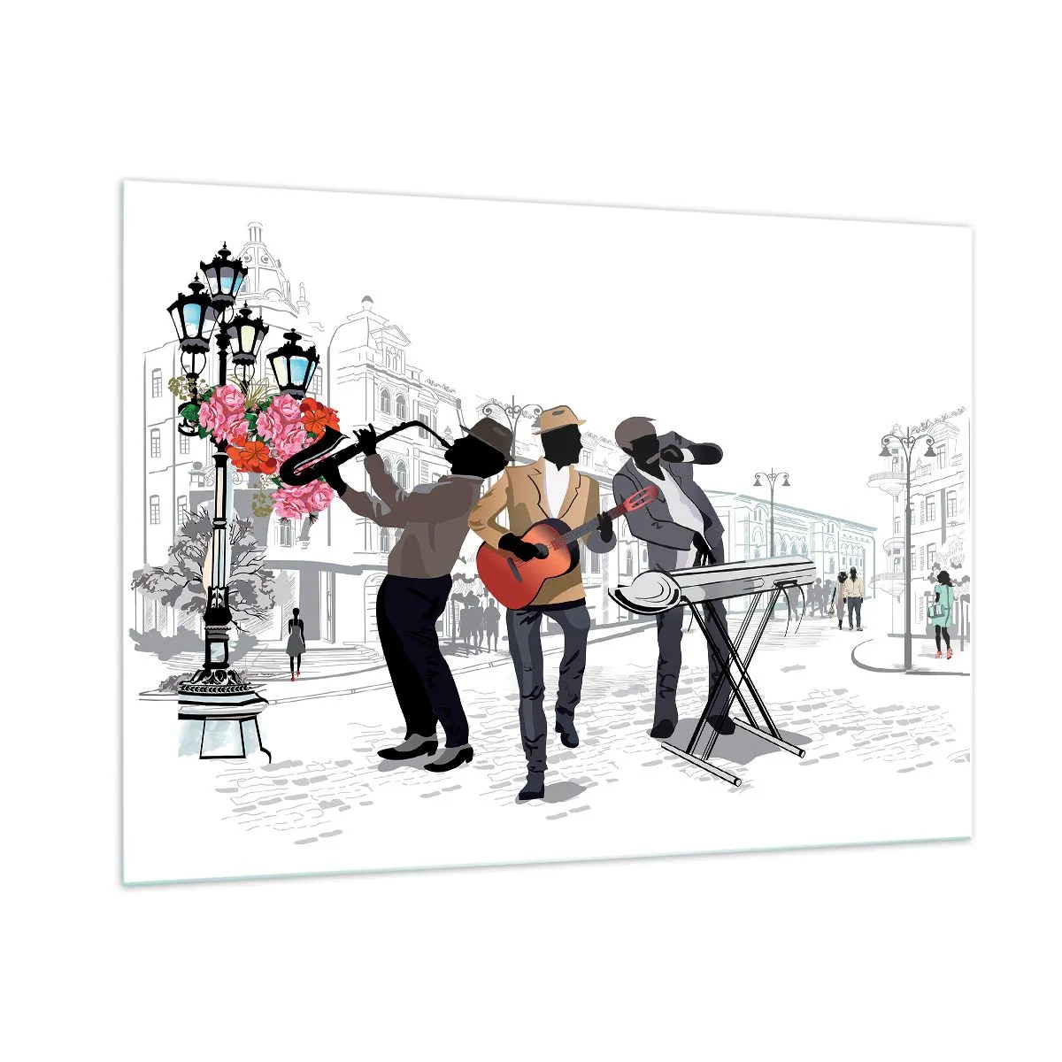 Glass picture - Street Music - 100x70 cm