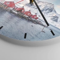 Clock face with lines