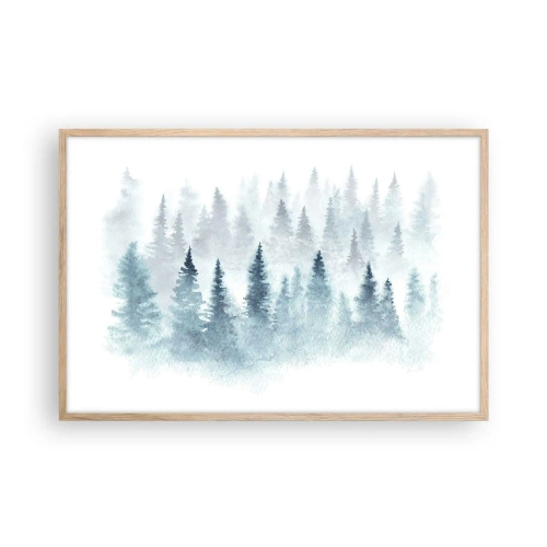 Poster in light oak frame - Wrapped up in a Fog - 91x61 cm