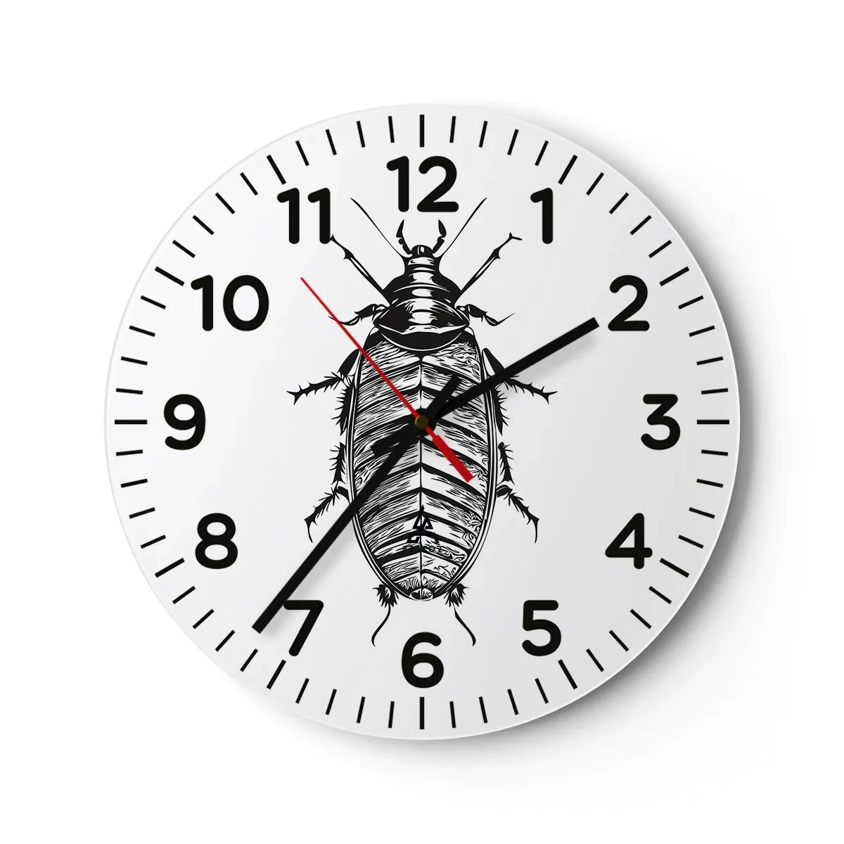 Wall clock - Clock on glass - What a Specimen - 30x30 cm