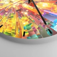 Clock face with lines