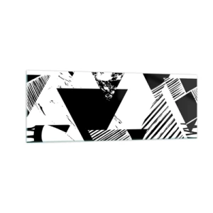 Glass picture - Rain of Triangles - 140x50 cm