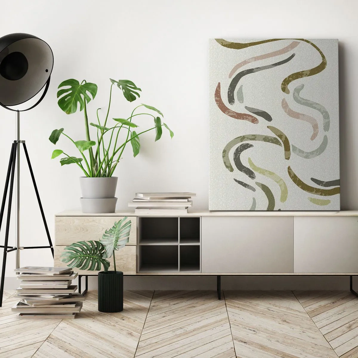 Canvas picture - Cheerful Dance of Abstraction - 65x120 cm