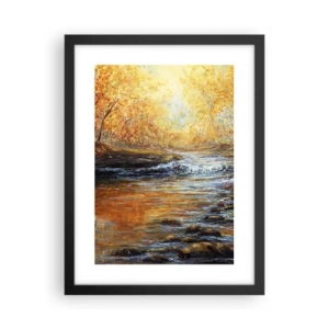 Poster in black frame - Golden Brook - 30x40 cm
