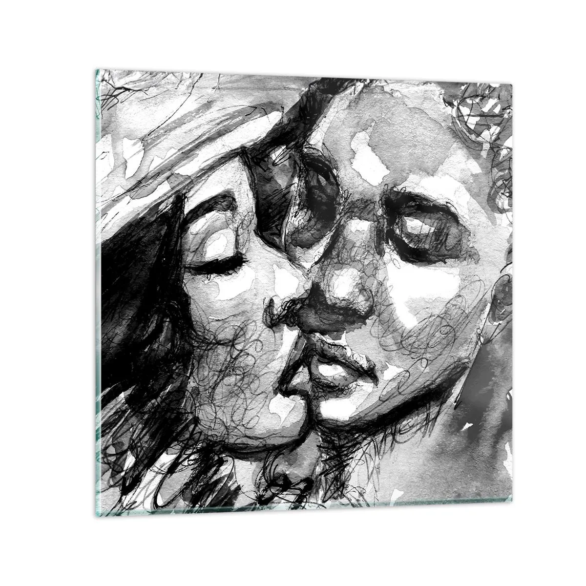 Glass picture - Tender Moment - 70x70 cm