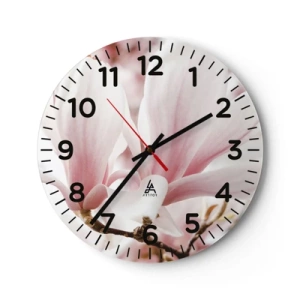 Wall clock - Clock on glass - Immensity of Tenderness - 30x30 cm