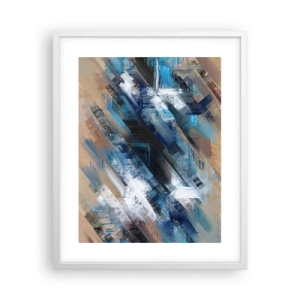 Poster in white frmae - On the Blue Slant - 40x50 cm