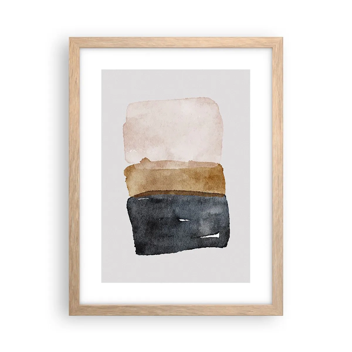 Poster in light oak frame - Composition of the Colours of the Soil - 30x40 cm