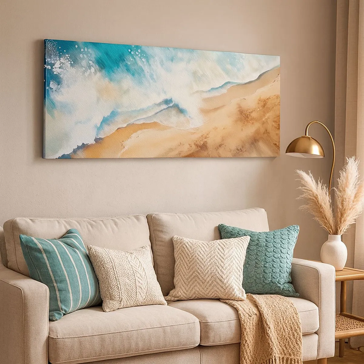 Canvas picture - Returning Wave - 100x40 cm