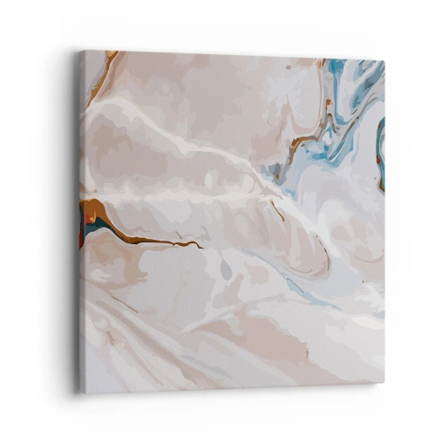Canvas picture - Blue Meanders under White - 40x40 cm