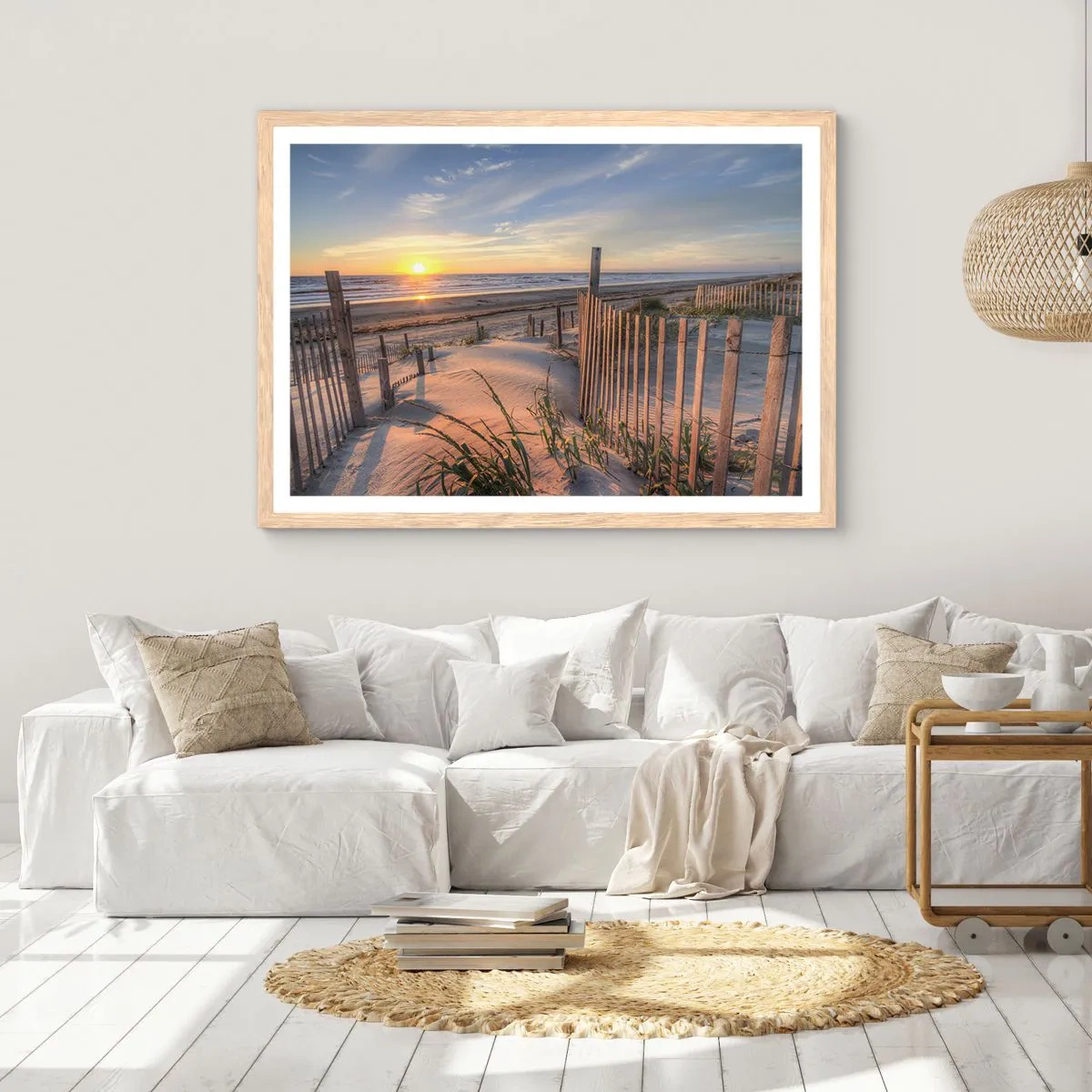Poster in light oak frame - Light and Shade of the Wind - 40x30 cm