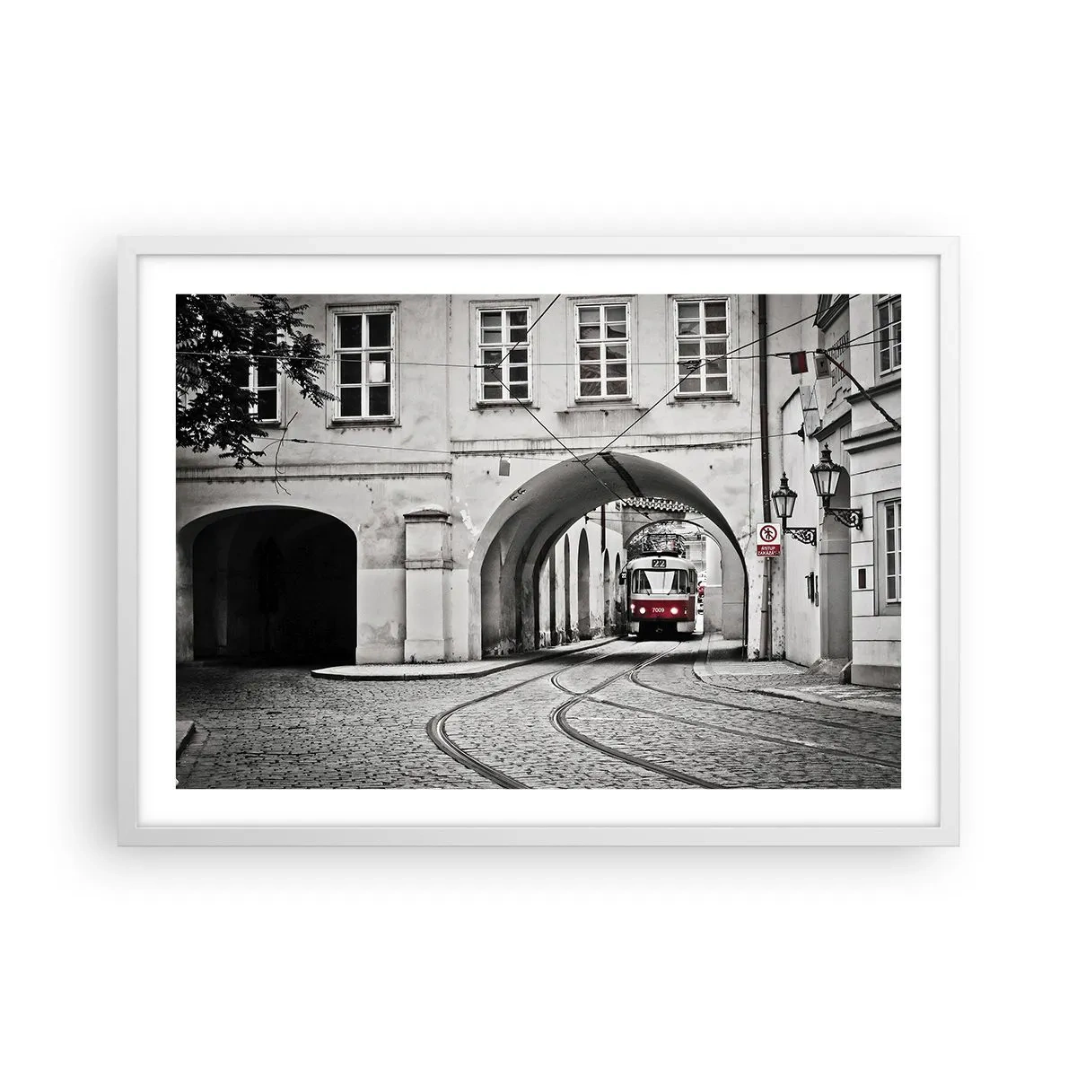 Poster in white frmae - Through City Labirynth - 70x50 cm