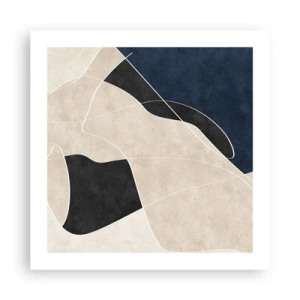Poster - Abstract Composition - Contrast of Colours - 50x50 cm