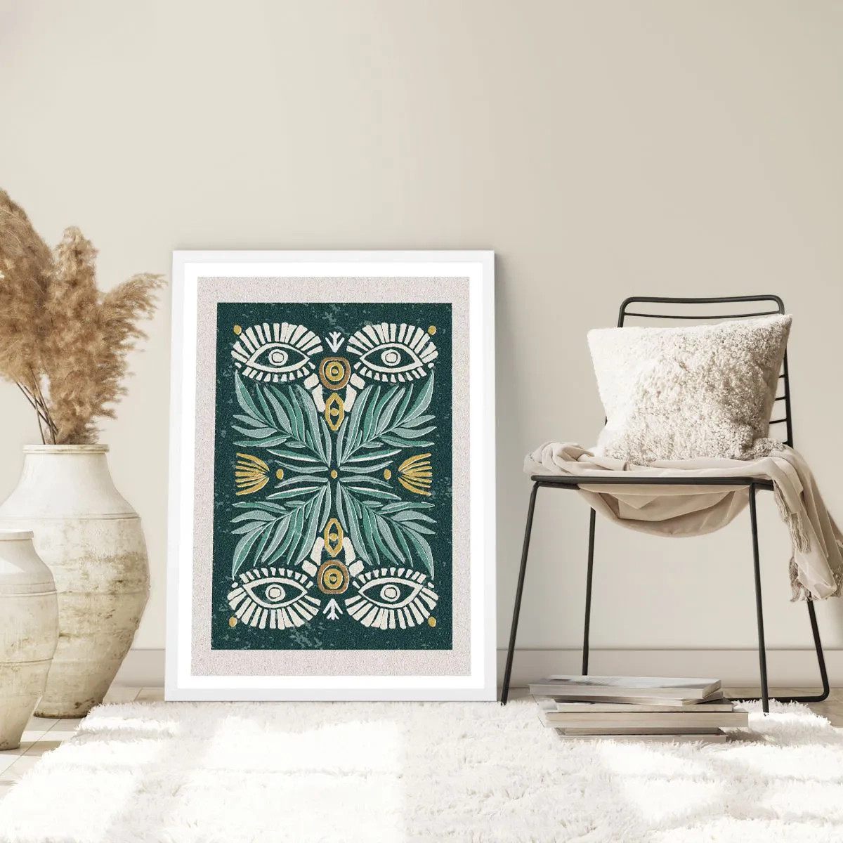 Poster in white frmae - Like a Folklore Cutout - 50x70 cm