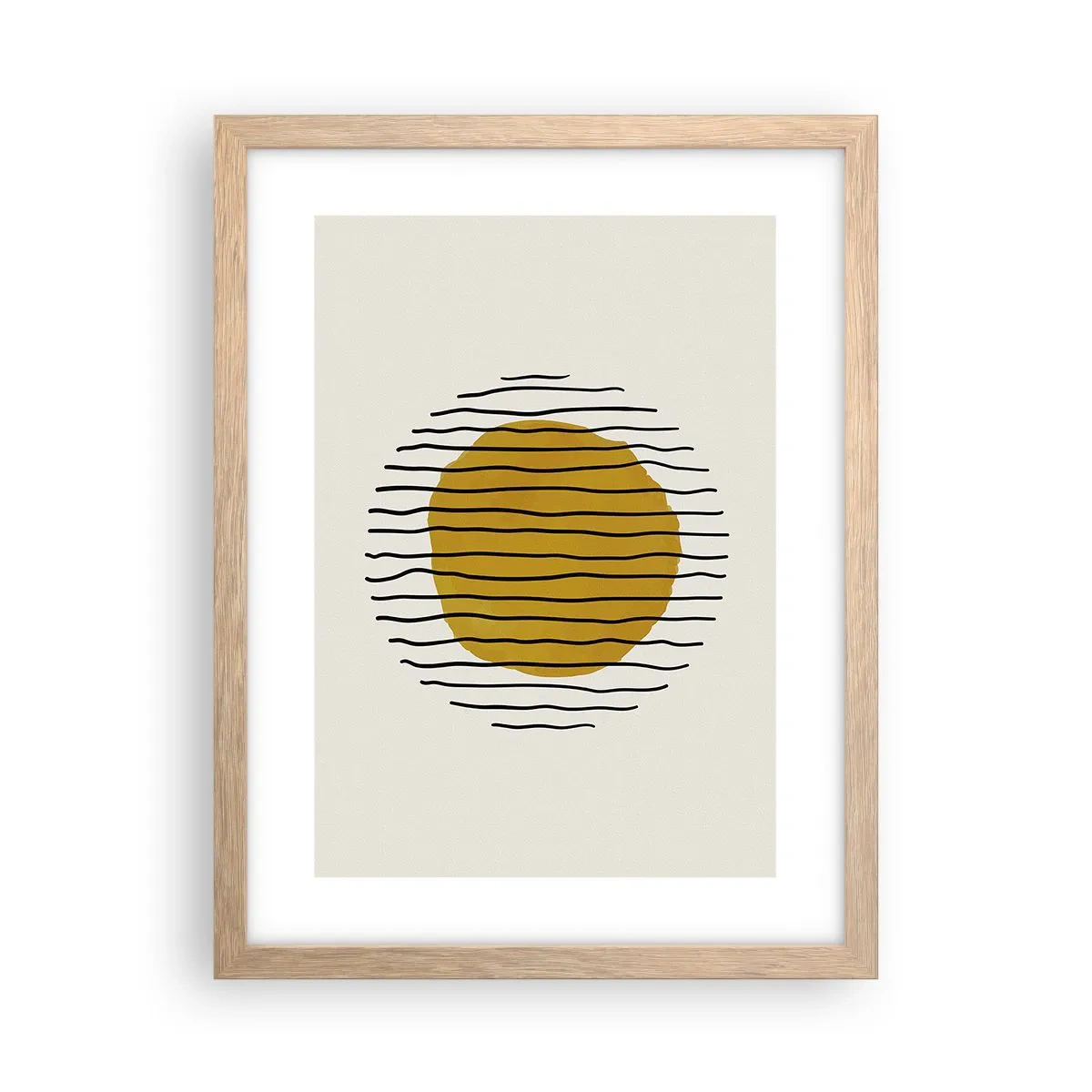 Poster in light oak frame - Abstract Shivering from Heat - 30x40 cm