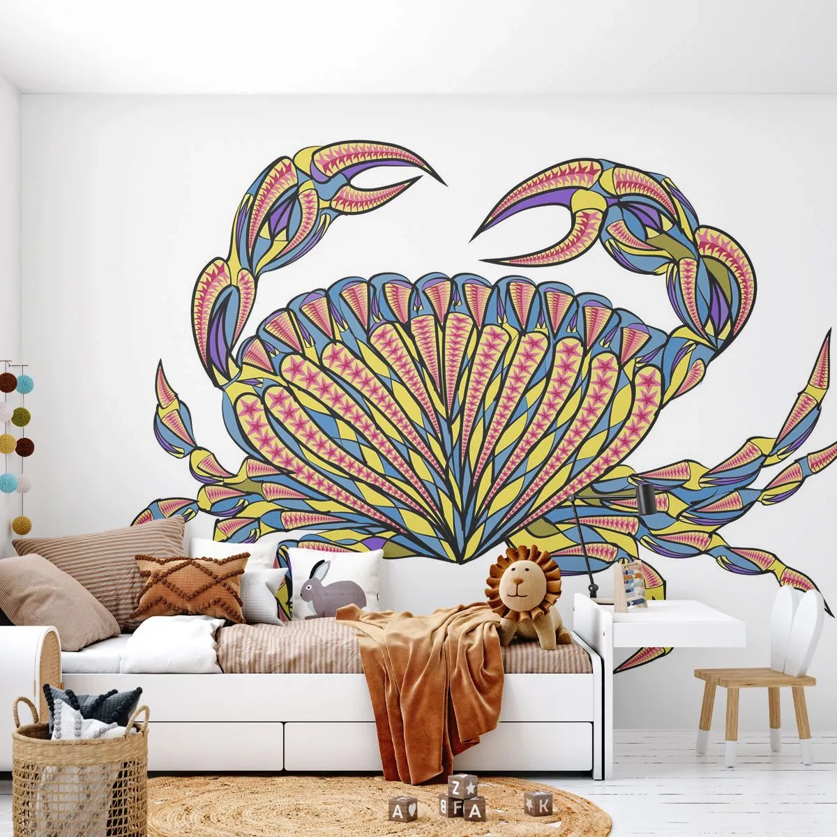Photo Wallpaper Premium Sand - Sea Jewellery - Crab, For children, Graphics - 100x70 cm