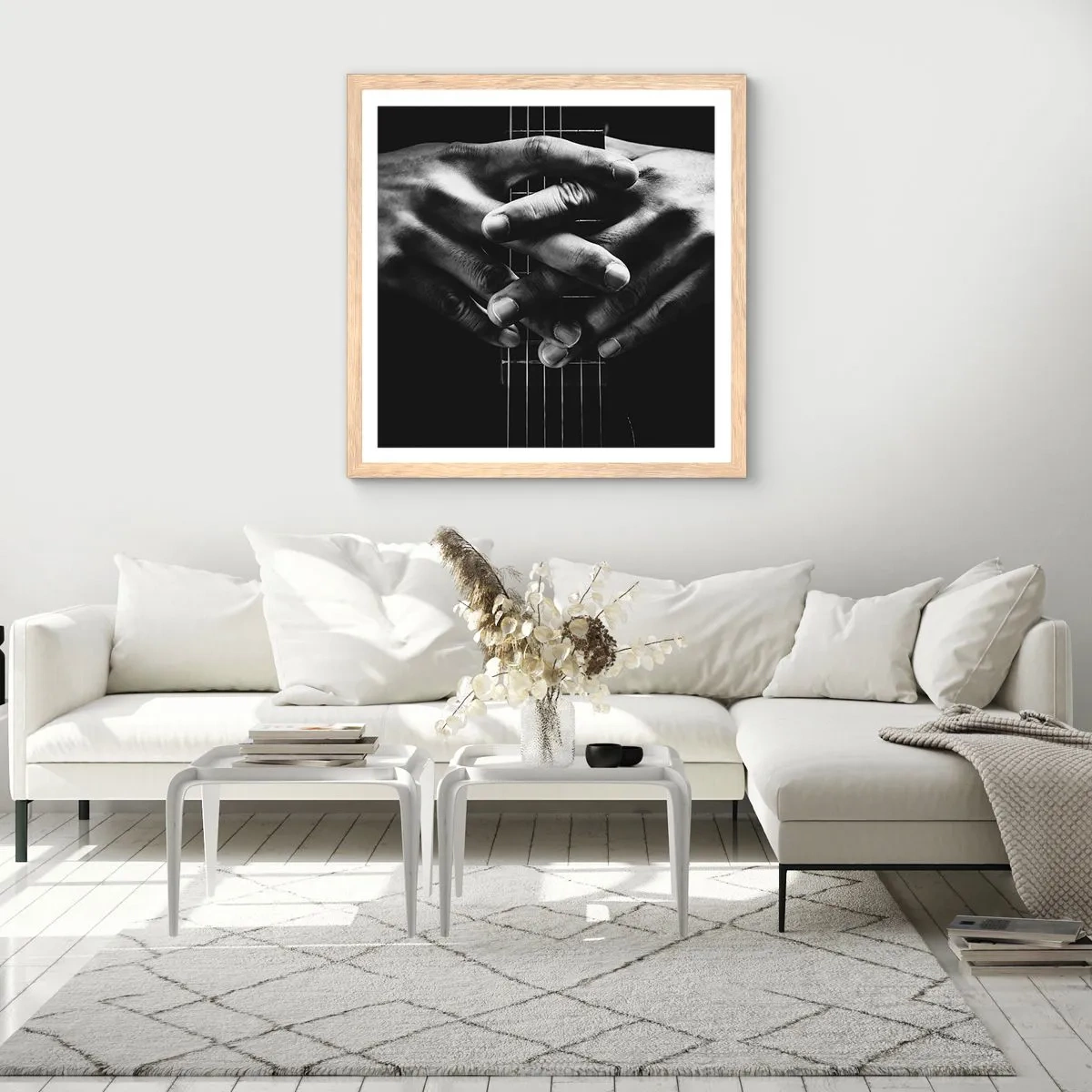 Poster in light oak frame - Artist's Prayer - 40x40 cm