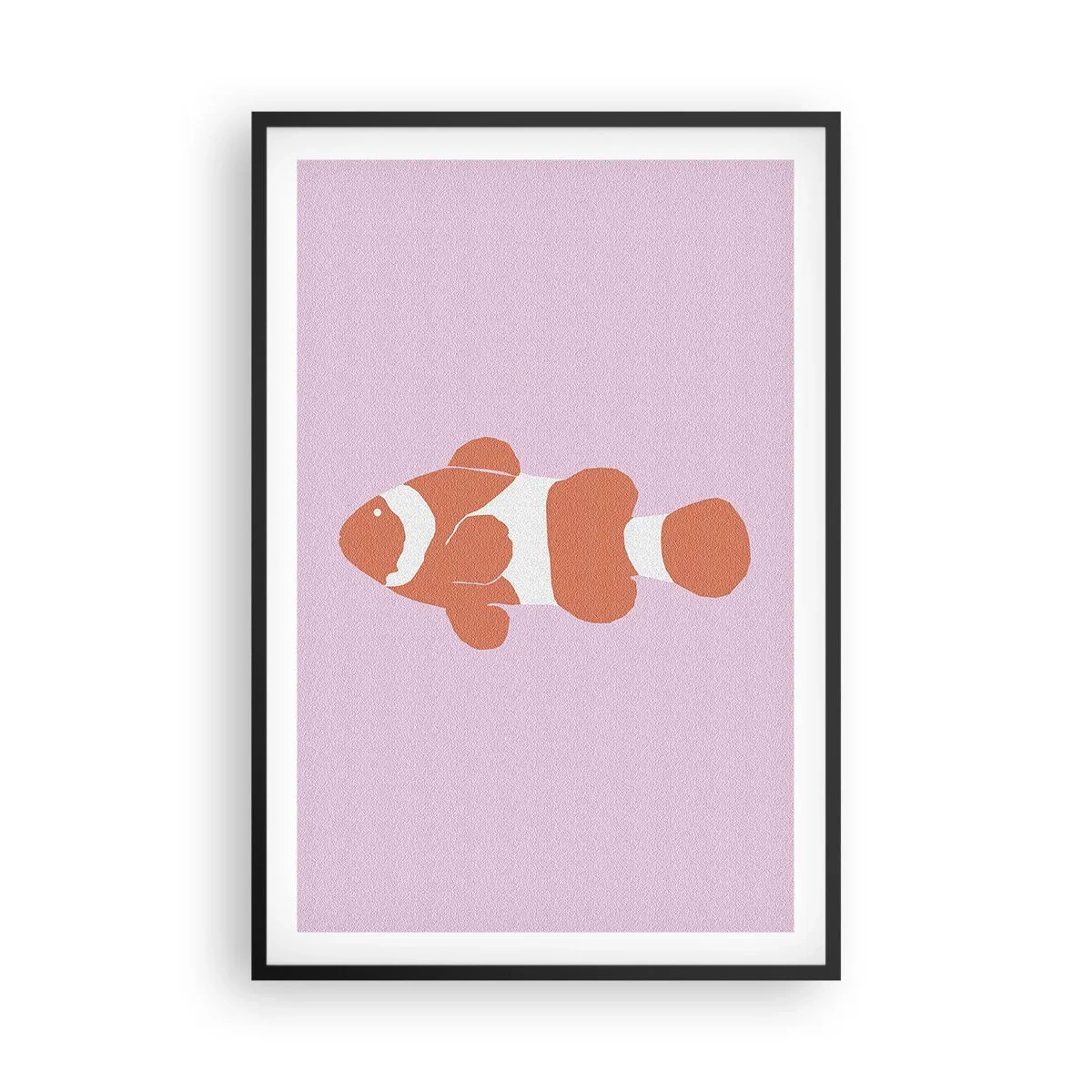 Poster in black frame - Coral Suits Her from Head to Tail - 61x91 cm
